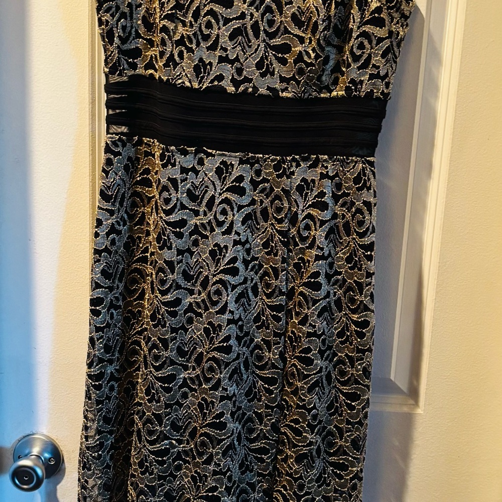 Black with Gold Formal Dress size 8
